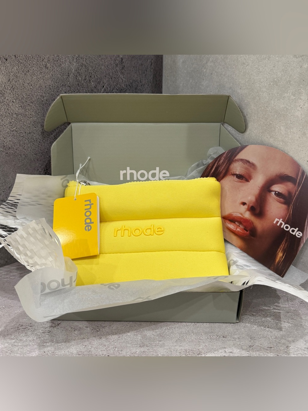 RHODE Cosmetic Pouch Makeup Bag Lemontini Limited Edition NWT